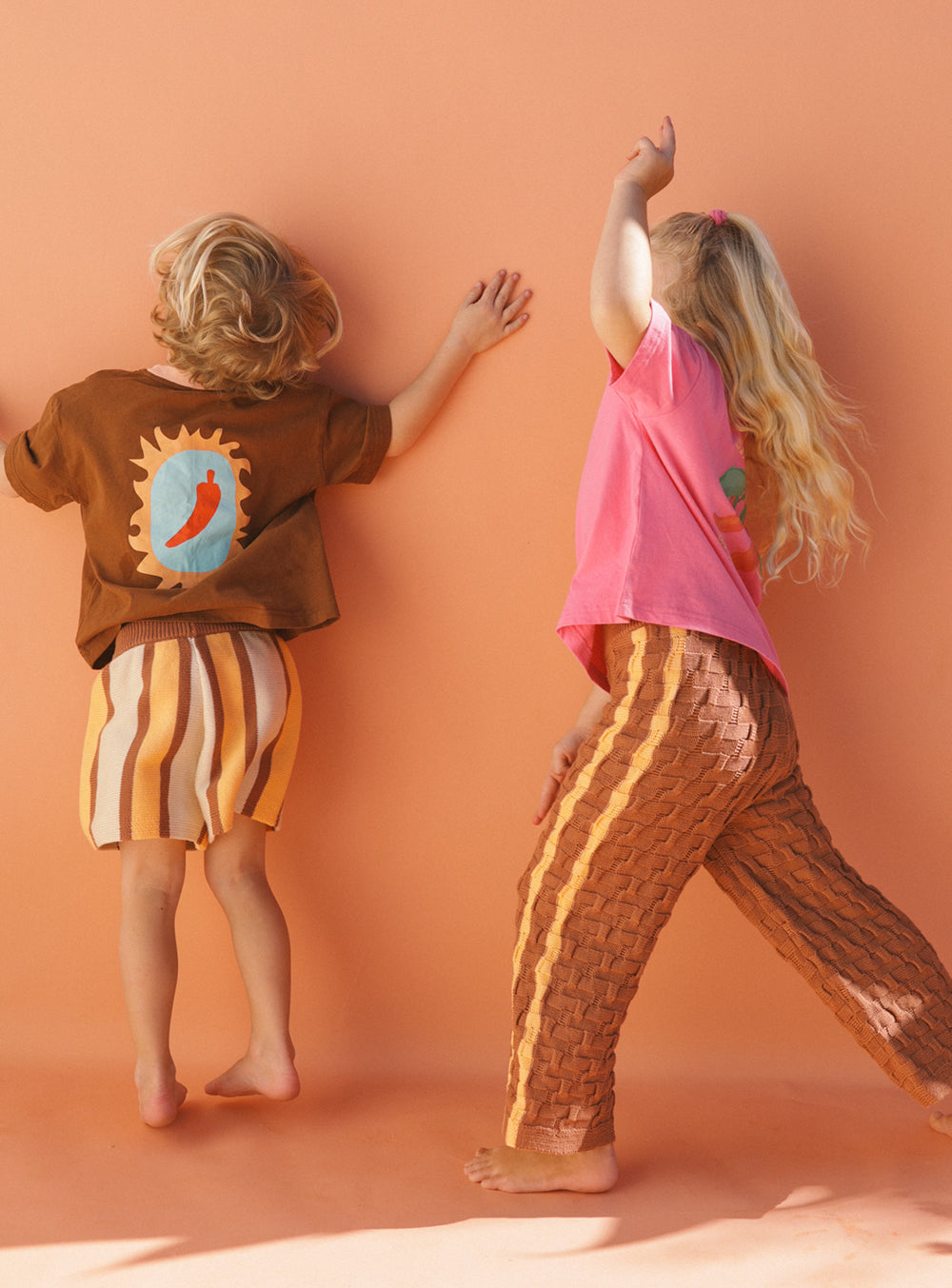 Twin Stripe Knit Pant Brown