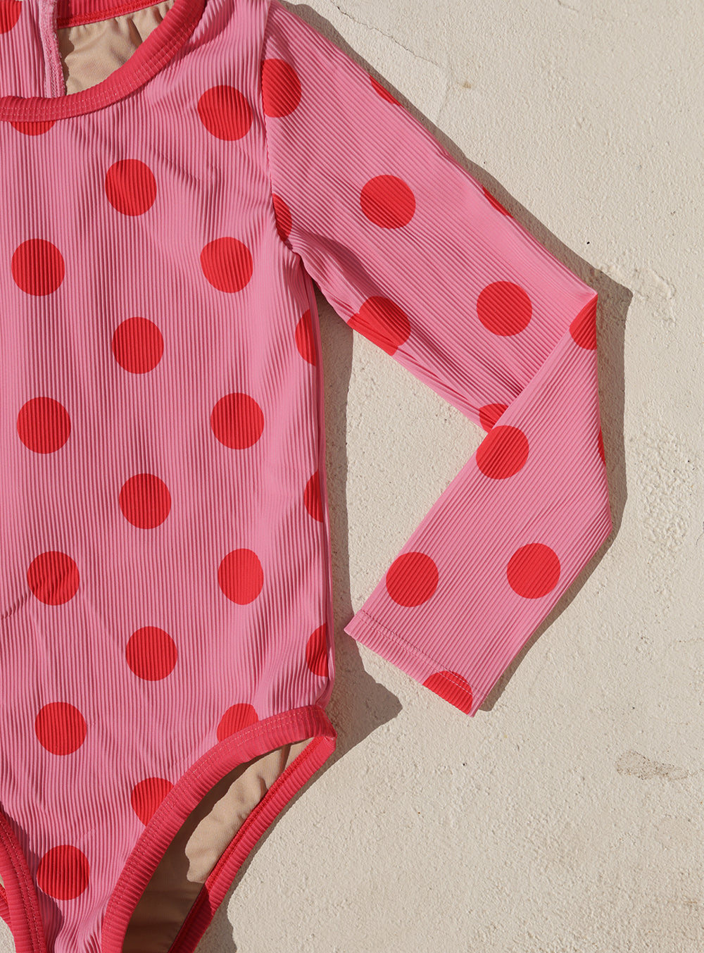 Long Sleeve Polka One Piece