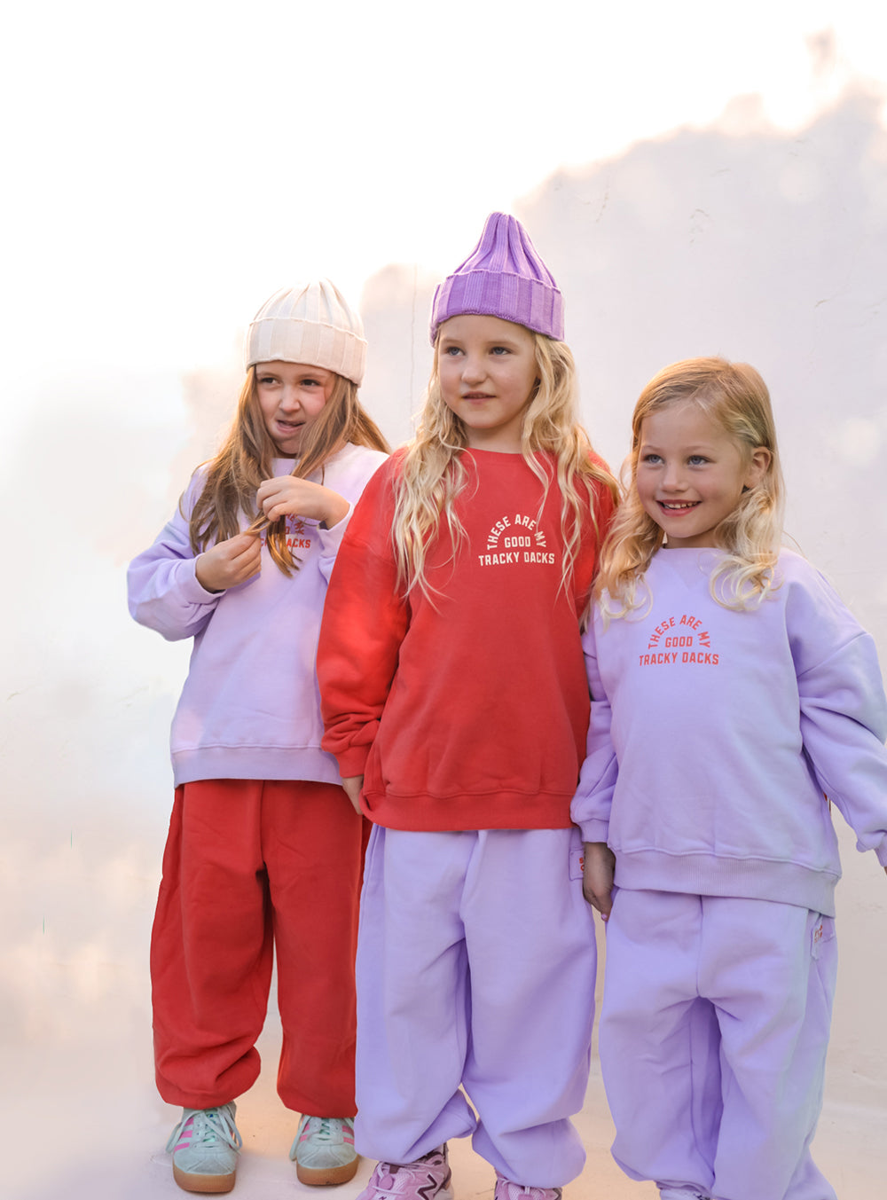 Good Tracky Pullover Red Cream