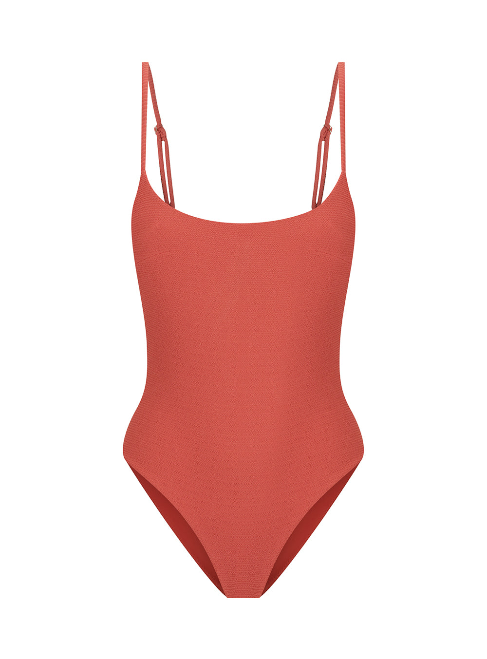 Dusty Red Scoop Back One Piece